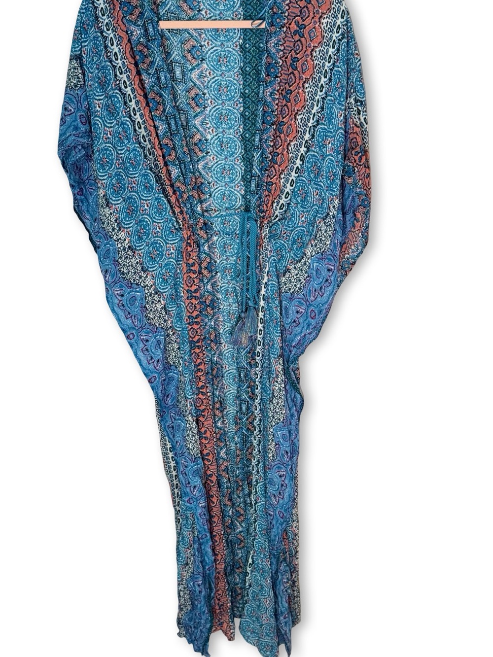 lovestitch floor length caftan Resortwear swimsuit beach pool cover up - Picture 2 of 12